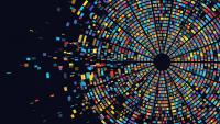 Dna test infographic. Genome sequence map.